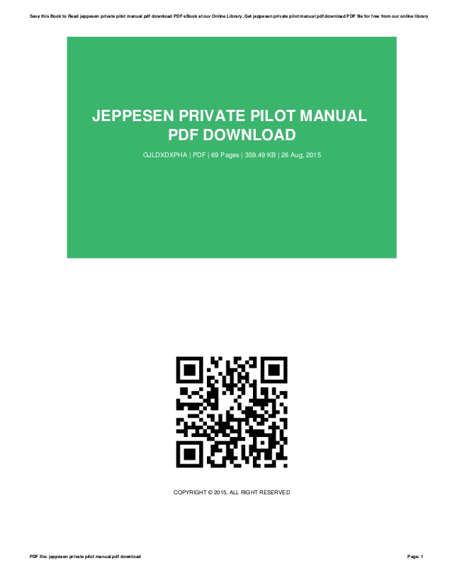 Download Jeppesen Private Pilot Manual Pdf